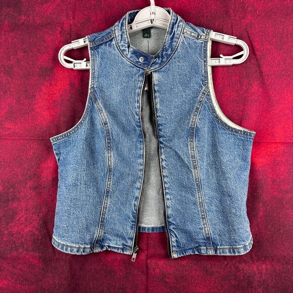 NWTG VEST OTHER BY WILD FABLE IN BLUE DENIM, SIZE: S/M - Picture 2 of 9